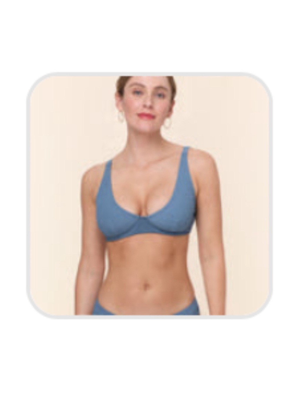 Andie Swim Bikini Top - The Mila Bikini Top - Eco Ribbed - Slate